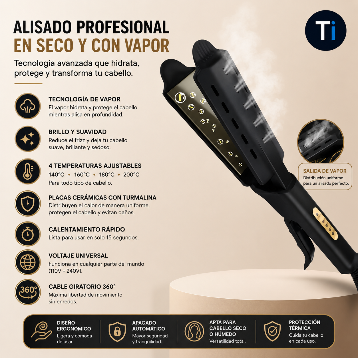 Alisadora de Pelo - Resultado Salón en Casa